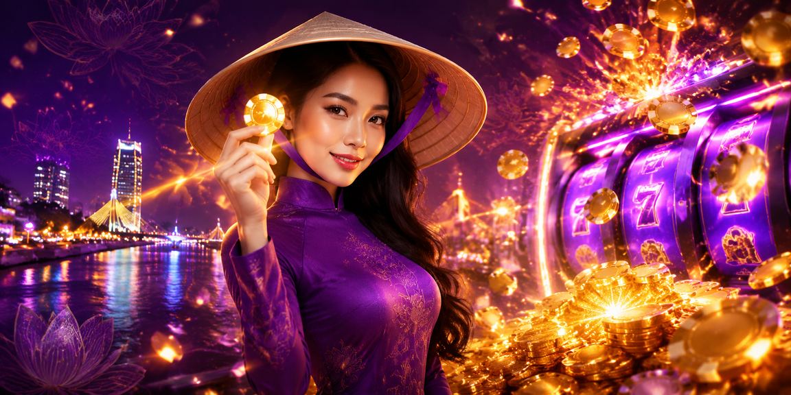Đà Nẵng với nón lá và chủ đề slot game trong ngày ưu đãi