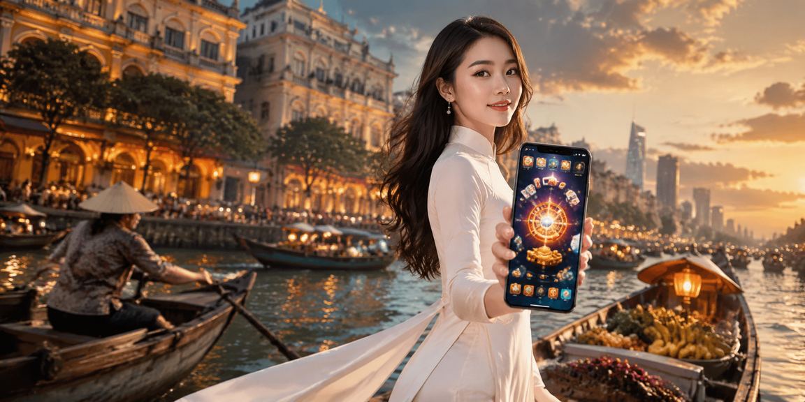 Bối cảnh TP Hồ Chí Minh với áo dài và thông tin nạp VND trên mobile