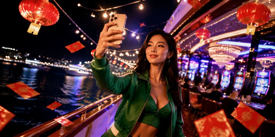 Khung cảnh Phú Quốc với đèn lồng và thông tin thưởng trên giao diện mobile